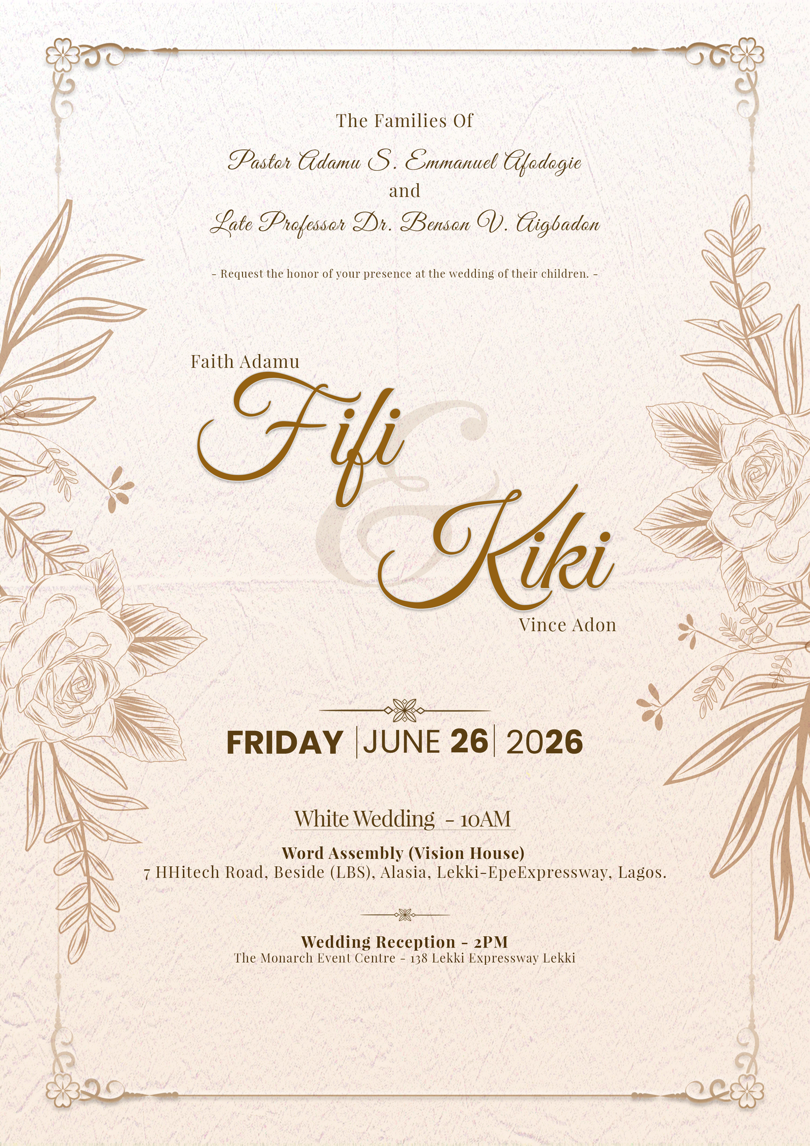 Wedding flyer